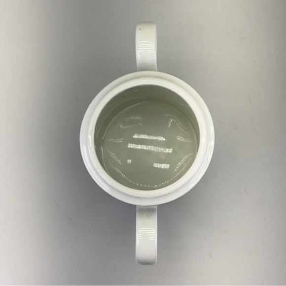 Fitz and Floyd Les Bands Blue and White Striped Sugar Creamer Set - Picture 9 of 15